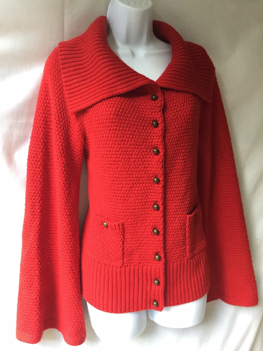 Red wool deals cardigan