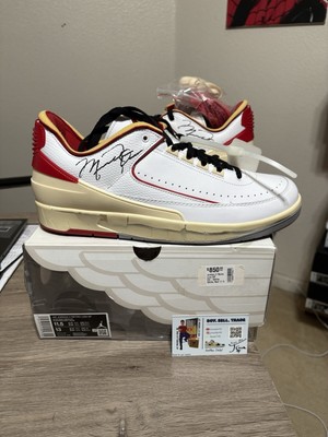 Size 11.5 - Air Jordan 2 Low Off-White White Varsity Red  Chicago White