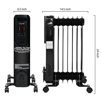 Adjustable Thermostat Space Oil Filled Radiator Heater 3 Modes, Quiet Heater