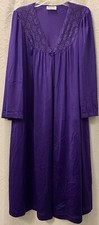 Vintage Vanity Fair Short Nylon Robe Small Button Down Purple New Without Tags