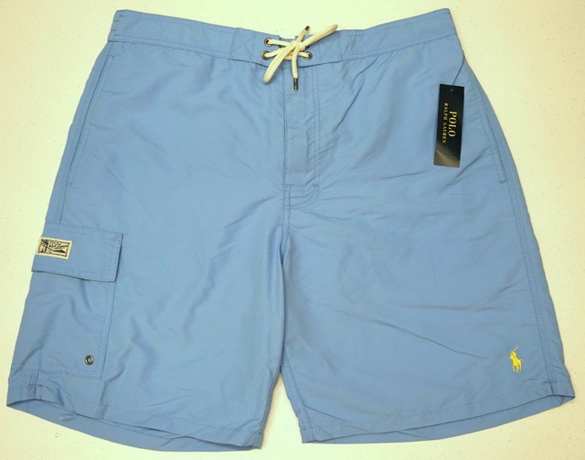 ralph lauren blue swim shorts