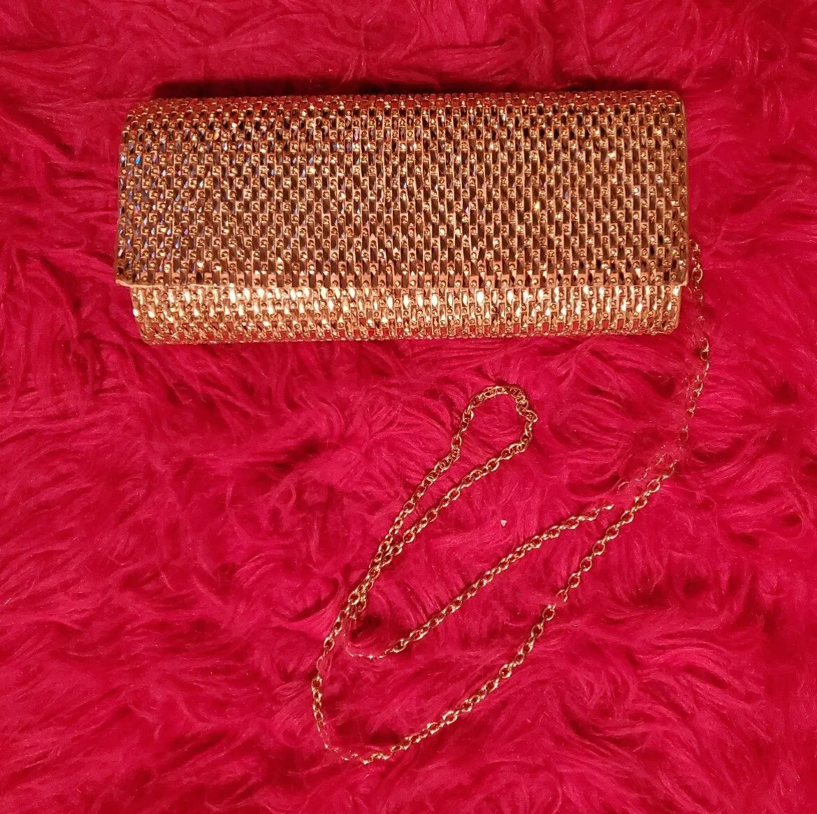ALDO Montelibretti Rose Gold Clutch Purse eBay