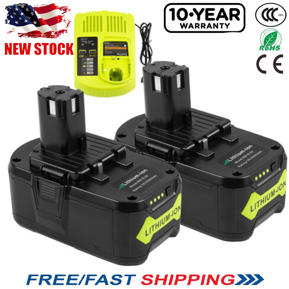 8.0Ah 18Volt For RYOBI P108 18V For One Plus High Capacity Lithium Ion Battery