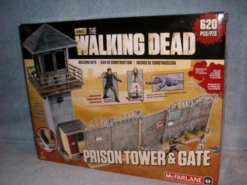 The Walking Dead Prison Tower & Gate AMC Building Sets McFarlane Walkers Glenn - Picture 1 of 2