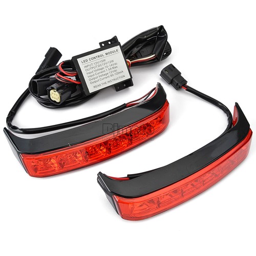 LED Saddlebag Run Brake Turn Signal Light For Harley Touring Road Electra Glide - Foto 6 di 11