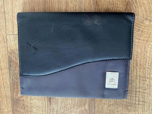 ECHT SCHWARZ STOFF LEDER CITROEN DS HÜLLE GELDBÖRSE BETRIEBSANLEITUNG SERVICE RADIO