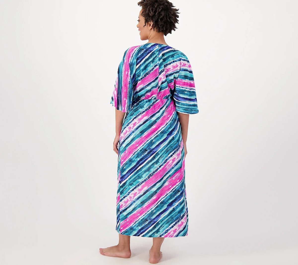 Belle Beach by Kim Gravel Regular Tie Front Cover Up 2X/3X