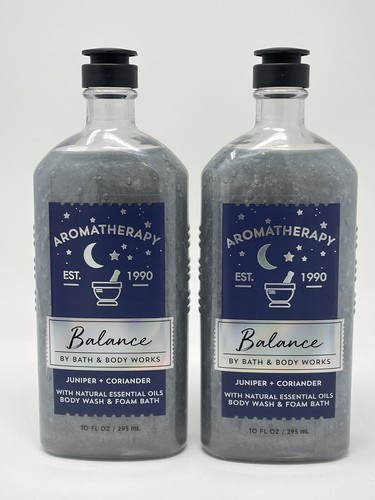 Bath & Body Works BALANCE Juniper + Coriander Body Wash and Foam AROMATHERAPY