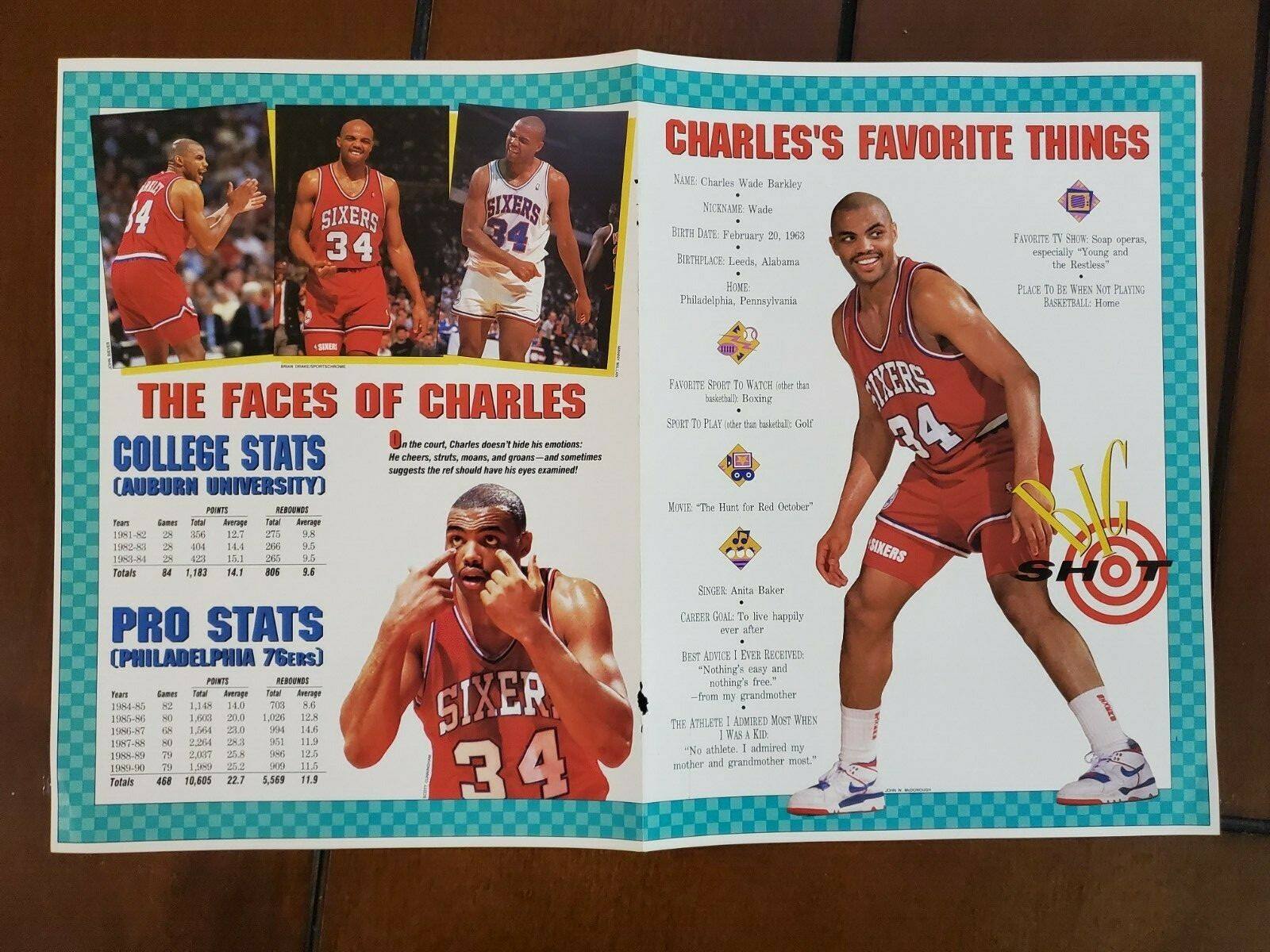 Charles Barkley　　usaバスケ         非売品ポスター Charles Barkleyusaバスケ 非売品ポスター