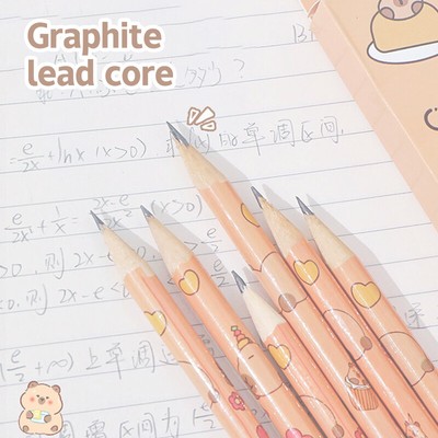 12Pcs Funny Cute Capybara Writing Pencil Cartoon HB Drawing Pencil Sketch Items