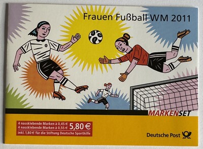 4 X 0,45+20  u. 4 X 0,55+25  im Markenset Deutschland 2011, Frauenfußball, postf