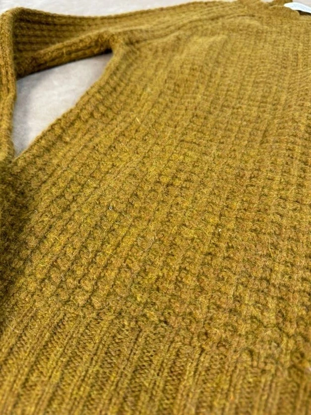 Suéter Pullover Pequeño Saturdays NYC Mujeres Tejido Waffle Cuello Redondo Manga Larga Foto 3 de 4