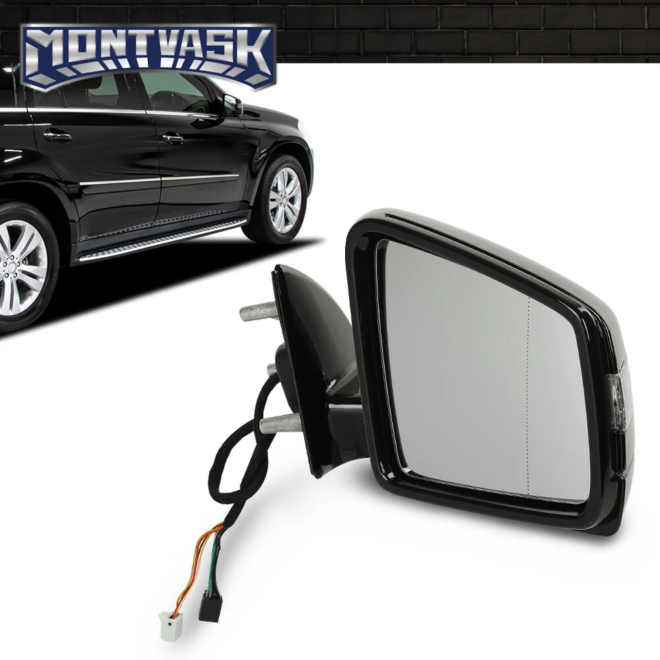 Espejo retrovisor derecho negro del lado del pasajero apto para Mercedes Benz ML350 GL450 2011-2012 Foto 3 de 4
