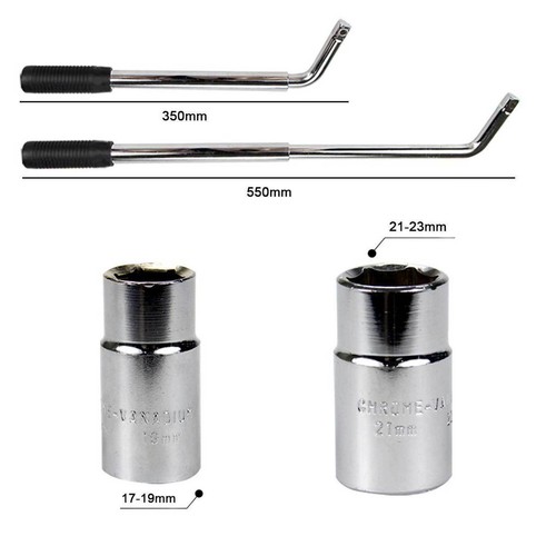 Lug Wrench Standard Sockets Telescoping Extendable Car Tire Wheel Nut Tool - Bild 2 von 10