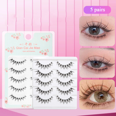 3/5 Pair Manga Lashes Eye Makeup Accessories Natural Eyelashes 3D Fairy Cosplay 