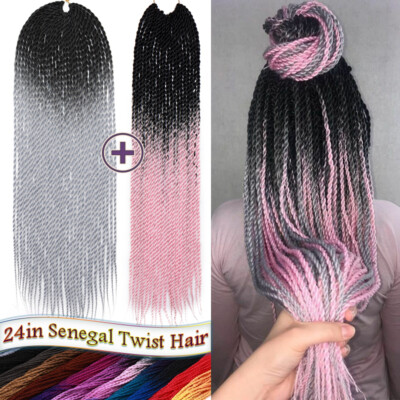 30*Strands/Pack Crochet Braiding Afro Senegalese Twist Braids Hair Extensions US
