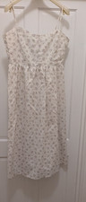 H&M Linen Blend Strappy Floral Sundress - Size L