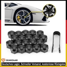 17mm Radschrauben Radmuttern Bolzen F&Uuml;R ALLE MODELLE Abdeckung Schwarz F&Uuml;R AUDI