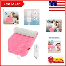 Luxurious Pink Weighted Heating Pad for Relaxation - 2 Hour Auto-Off, Washable