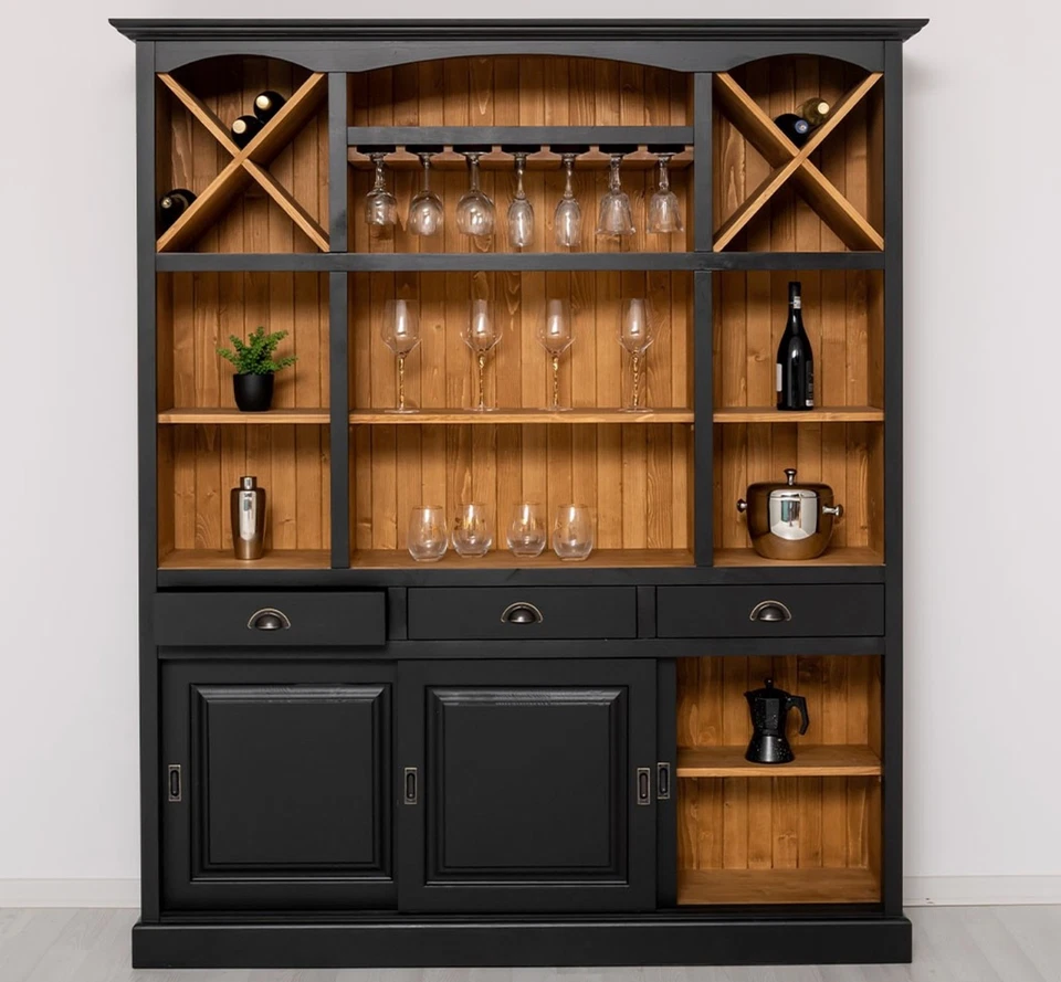 Barschrank Weinregal Kaffeeregal Schrank Regal Regalschrank Regal Landhaus - Bild 1 von 4
