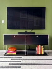 Accent Modern Storage Cabinet Shelf Free-Standing Sideboard Credenza Metal