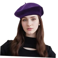 Women's Beret Hats – Chic French Berets for Women, Premium Wool Beret – Purple