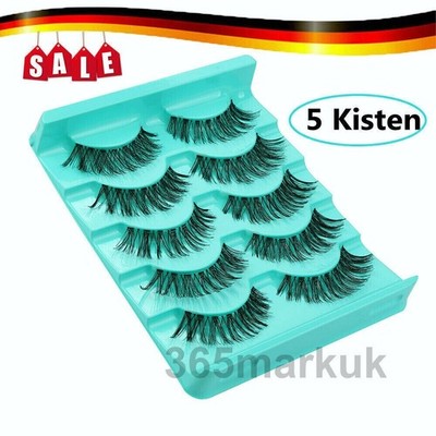 25 Paar 3D Fake Lashes Künstliche Wimpern Set 100% Faux Falsche Eyelashes DE