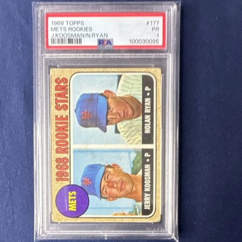 1968 Topps Mets Rookie Stars Nolan Ryan Jerry Koosman #177 PSA Rookie