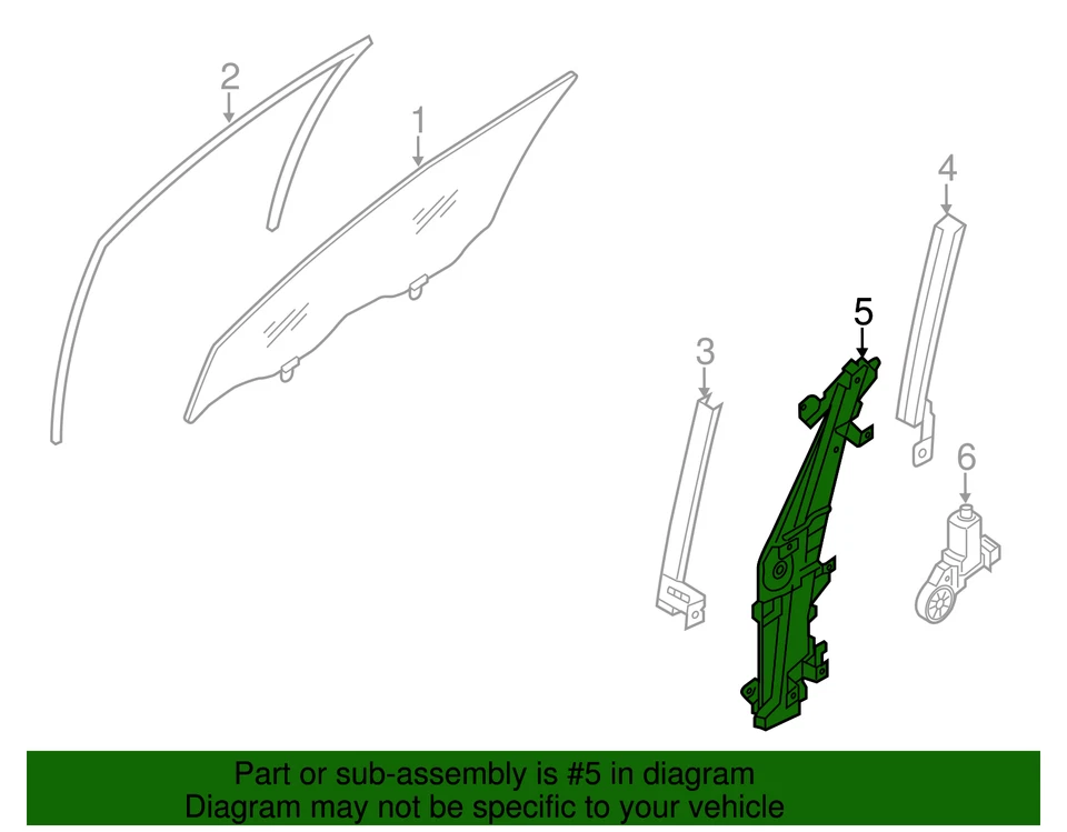 Regulador Ventana Delantera Derecha Original Nissan Rogue 80720-4BA1A Foto 2 de 2