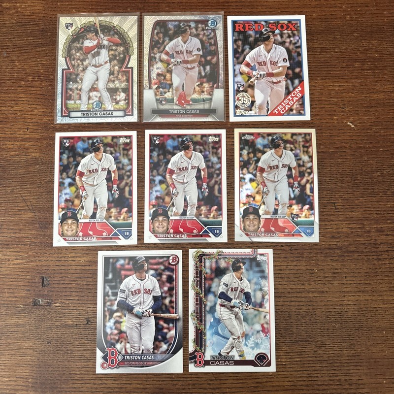 Triston Casas Rookie Card Lot RC Bowman Chrome ROY Red Sox 8 Cards
