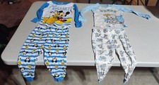 Disney Lot Of 2 Long Sleeve Pajamas For Boys