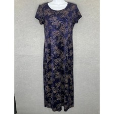 Vintage Womens Whimsigoth Velvet Maxi Dress Sz M Dark Fairy Y2K Grunge Goth