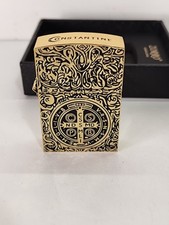 Accendino a Cherosene Lighter Engraved Brass like CONSTANTINE Idea Regalo