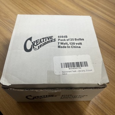 Creative Hobbies Pack Of 24 Bulbs 6084B Clear New In Box, C26, 120v 7W