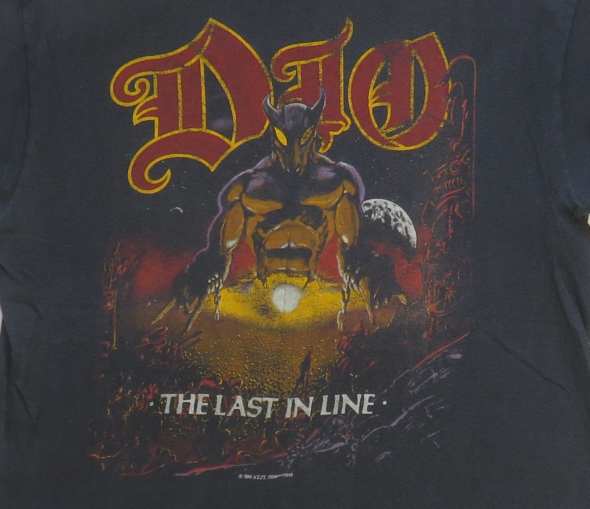 Ronnie James Dio Vintage T Shirt 1984 The Last In Line Tour Black