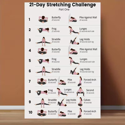 Leinwanddruck  Stretching Übungen Sport Wandkunst Wanddekoration Fitness