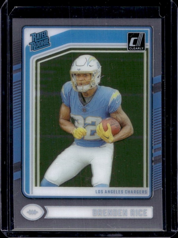 2024 Panini Clearly Donruss Brenden Rice Rated Rookie #99 Chargers