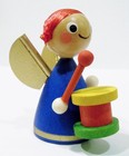 Steinbach Erzgebirge Germany Angel Drummer Girl Drum Wooden Wood Vintage Figure — photo 10