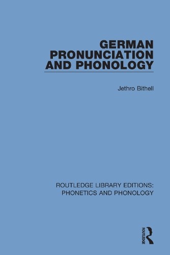 German Pronunciation and Phonology - 9781138603707