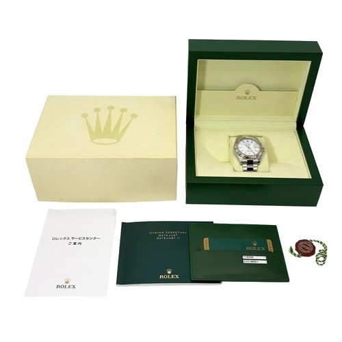 ROLEX Datejust II 116334 White Dial WG SS Fluted Bezel Auto 41...