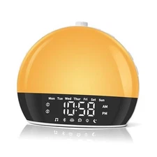 Wake Up Light Sunrise Alarm Clock for Heavy Sleepers, All-in-One Smart Bedside 