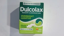 Dulcolax 5 mg Overnight Laxative Tablets for Constipation, 100 Count EXP 04/28