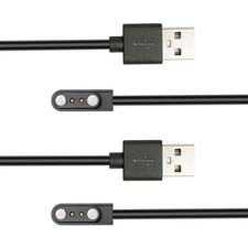 2-Pack 3.3FT Smart Watch Charger Magnetic 2Pin USB Charging Cable for Veryfitpro
