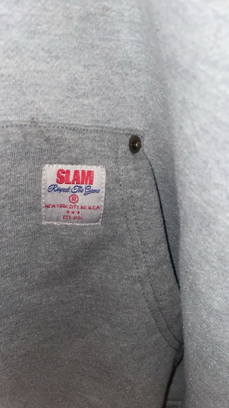 Authmade/Slam Work Pullover Jacket Size M Gray Me… - image 4