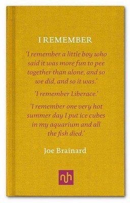 I Remember von Joe Brainard & Paul Auster (Englisch) Hardcover Buch