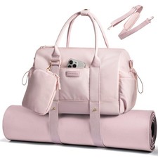 LOVEVOOK Small Gym Bag for Women with Yoga mat Holder, Mini Duffle Bag for Tr...