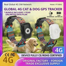 Real 4G Global Pet GPS TrackerUSB Waterproof + Long Battery LED Sound Finder