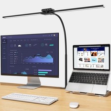 Desk Lamp,24W Desk Lamps with Clamp,Double Head Desk Light for Home Office, A...