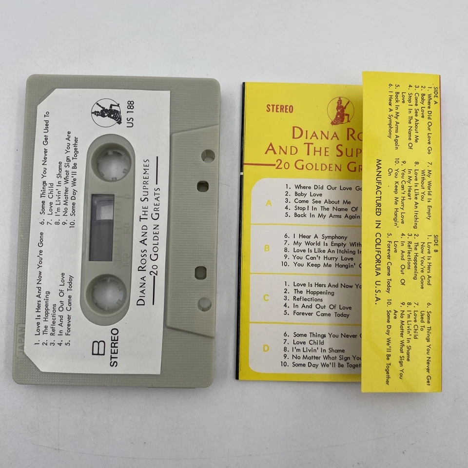 Diana Ross And The Supremes - 20 Golden Greats. Cassette Tape - Image 3 of 4