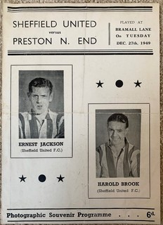 Sheffield United v Preston North End 27th December 1949 Souvenir Programme